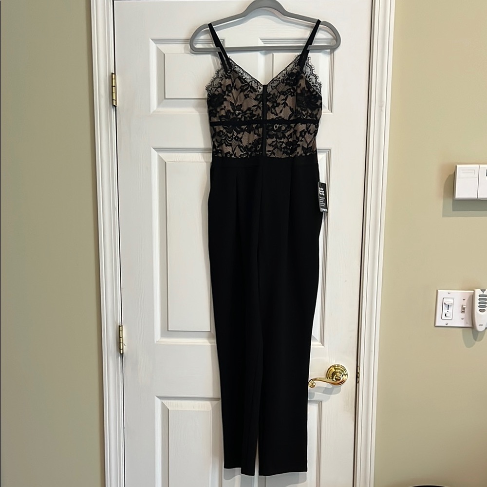 Express Black Lace Jumpsuit